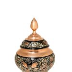 قندان مس الماس تراش نقره‌کوب