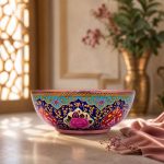 کاسه ساده گل و مرغ نفیس